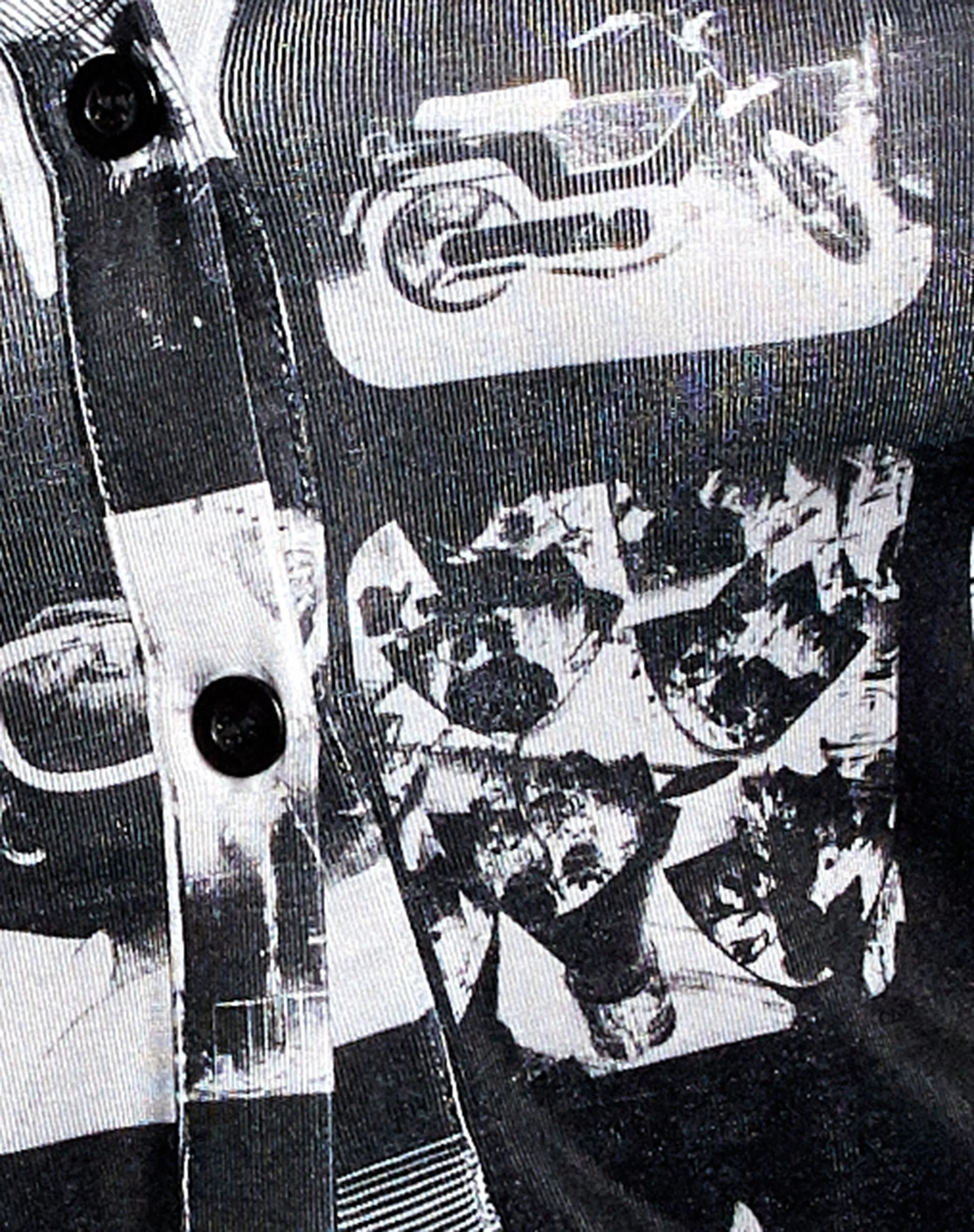 Rinja Crop Top in Mono Photographic Black sold by Motel Rocks product image thumbnail 5