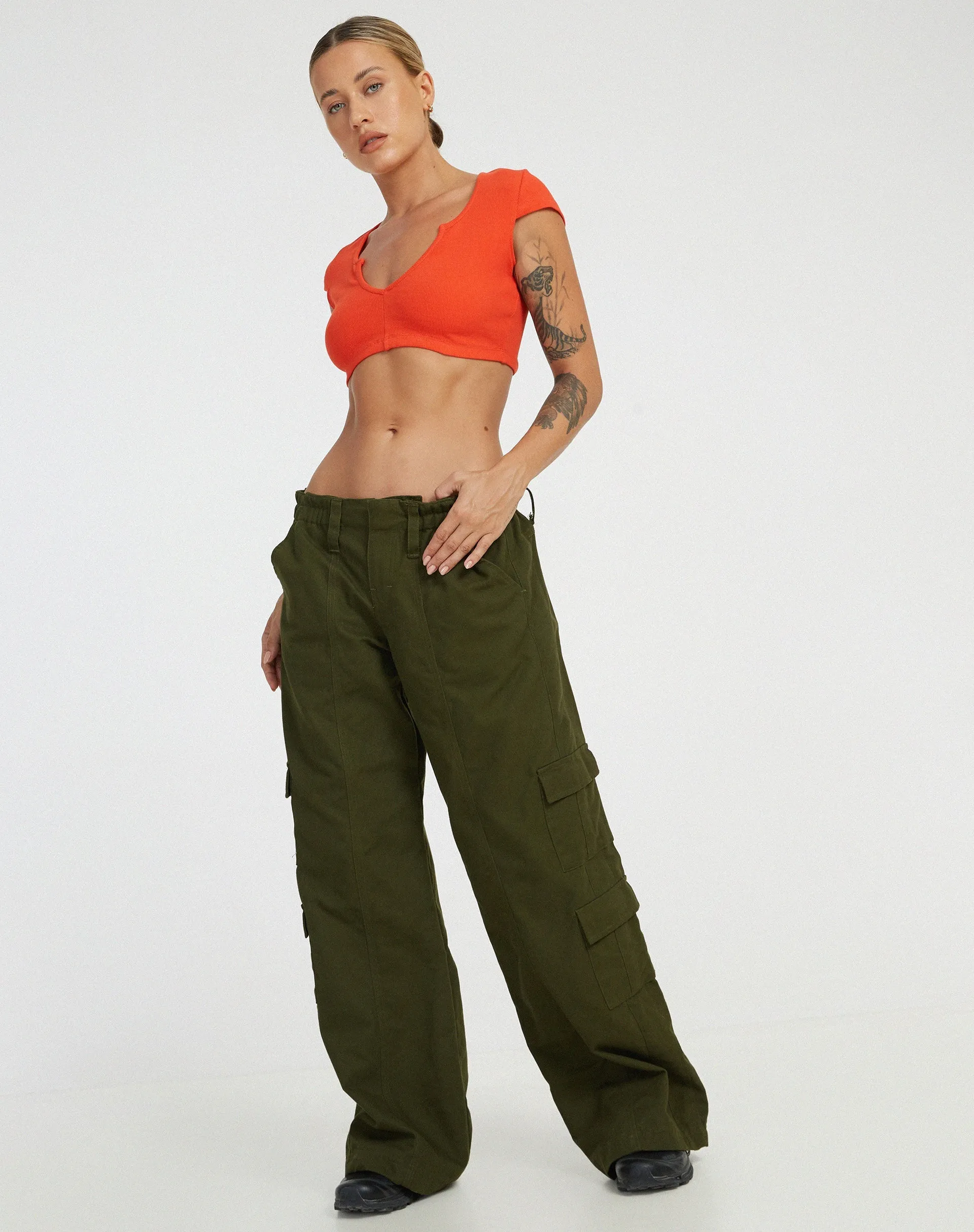 Guanna Crop Top in Red sold by Motel Rocks product image thumbnail 3