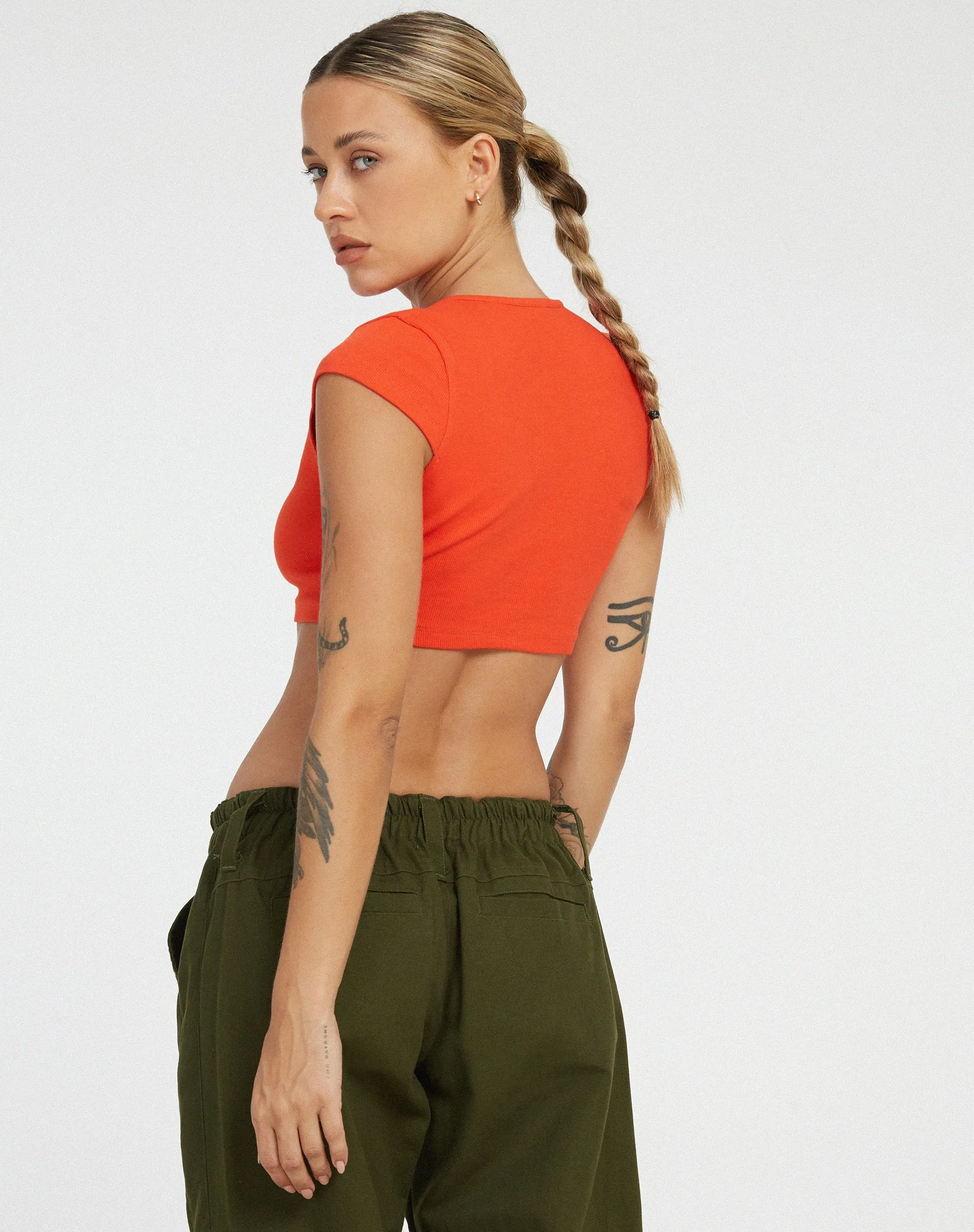 Guanna Crop Top in Red sold by Motel Rocks product image thumbnail 2