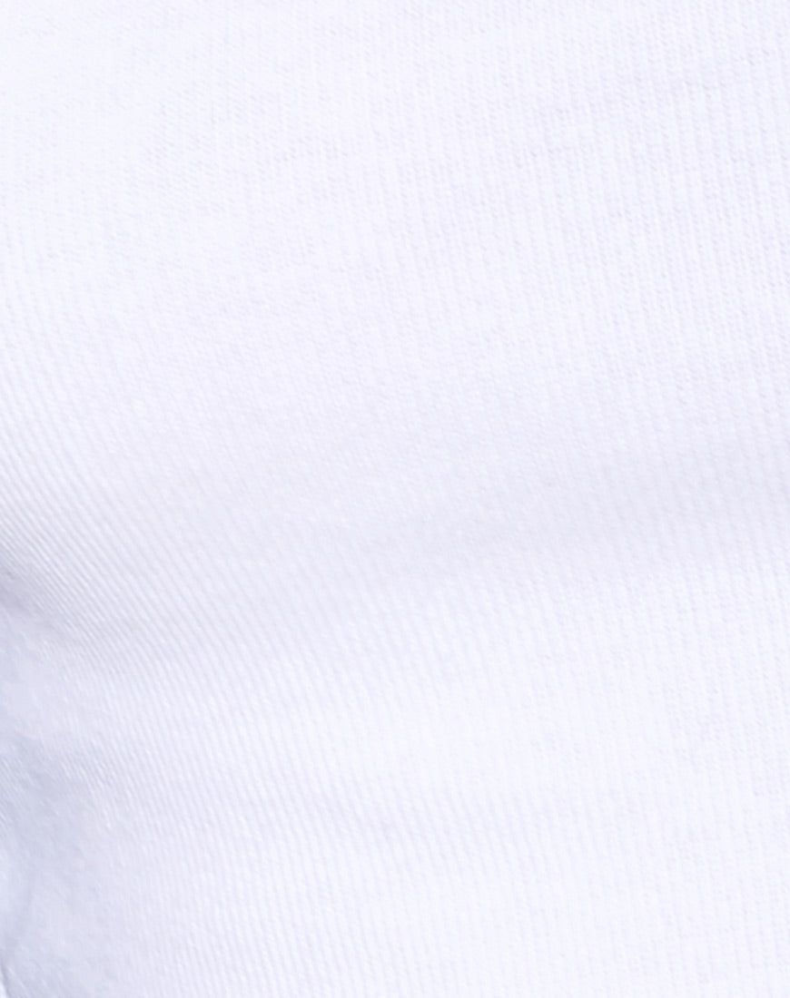 Clias Vest Top in Rib White sold by Motel Rocks product image thumbnail 5