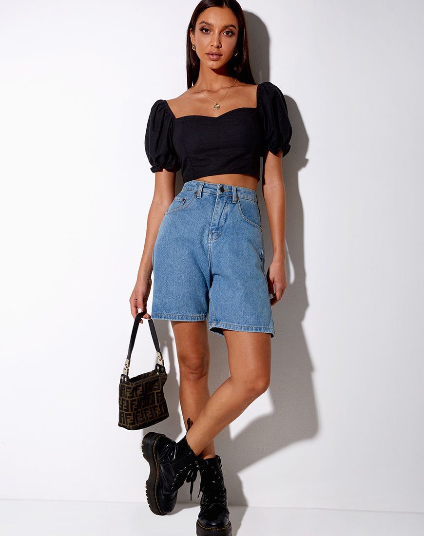 Eunji Crop Top in Black sold by Motel Rocks product image thumbnail 4