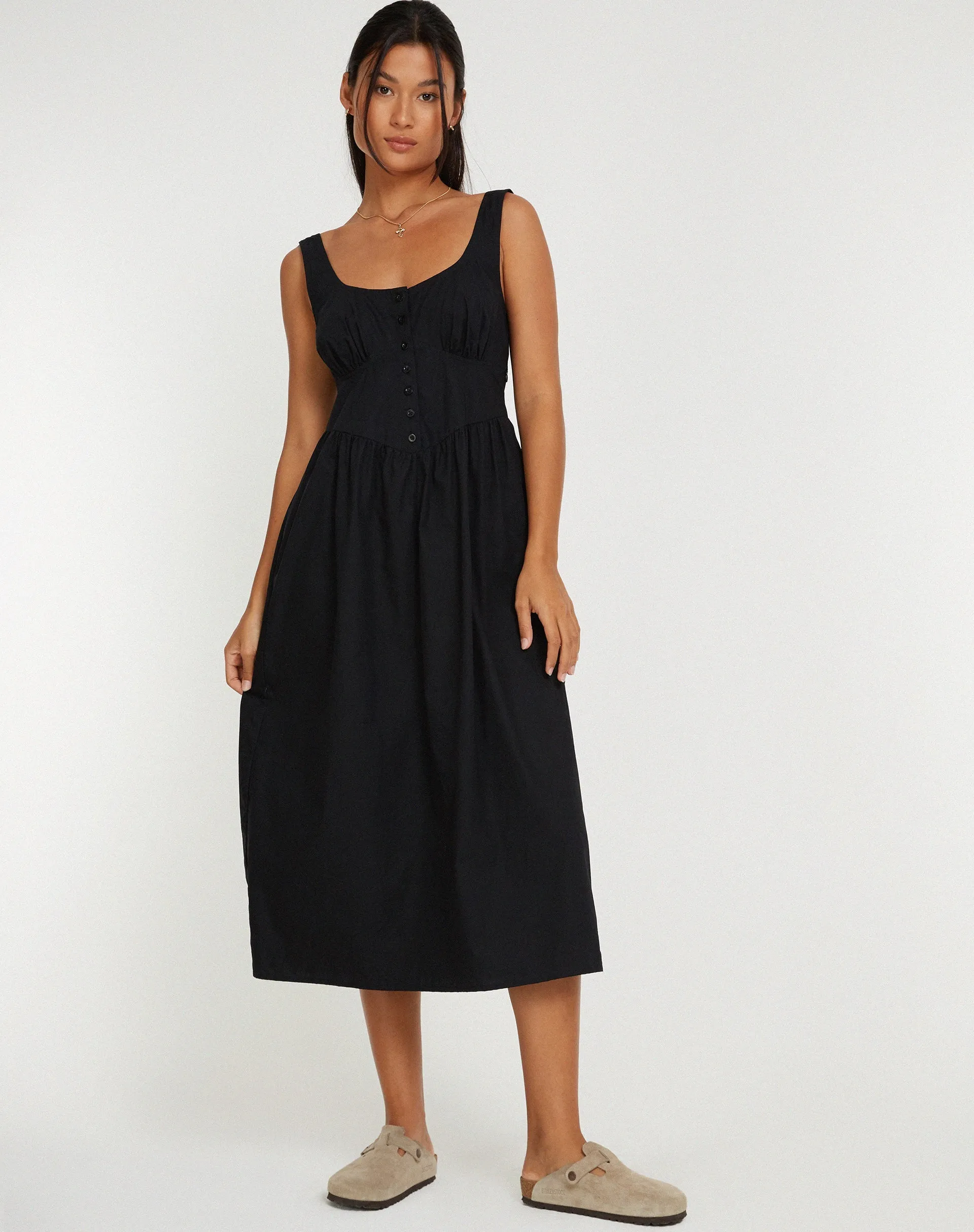 Melrose Midi Dress in Black sold by Motel Rocks product image thumbnail 4