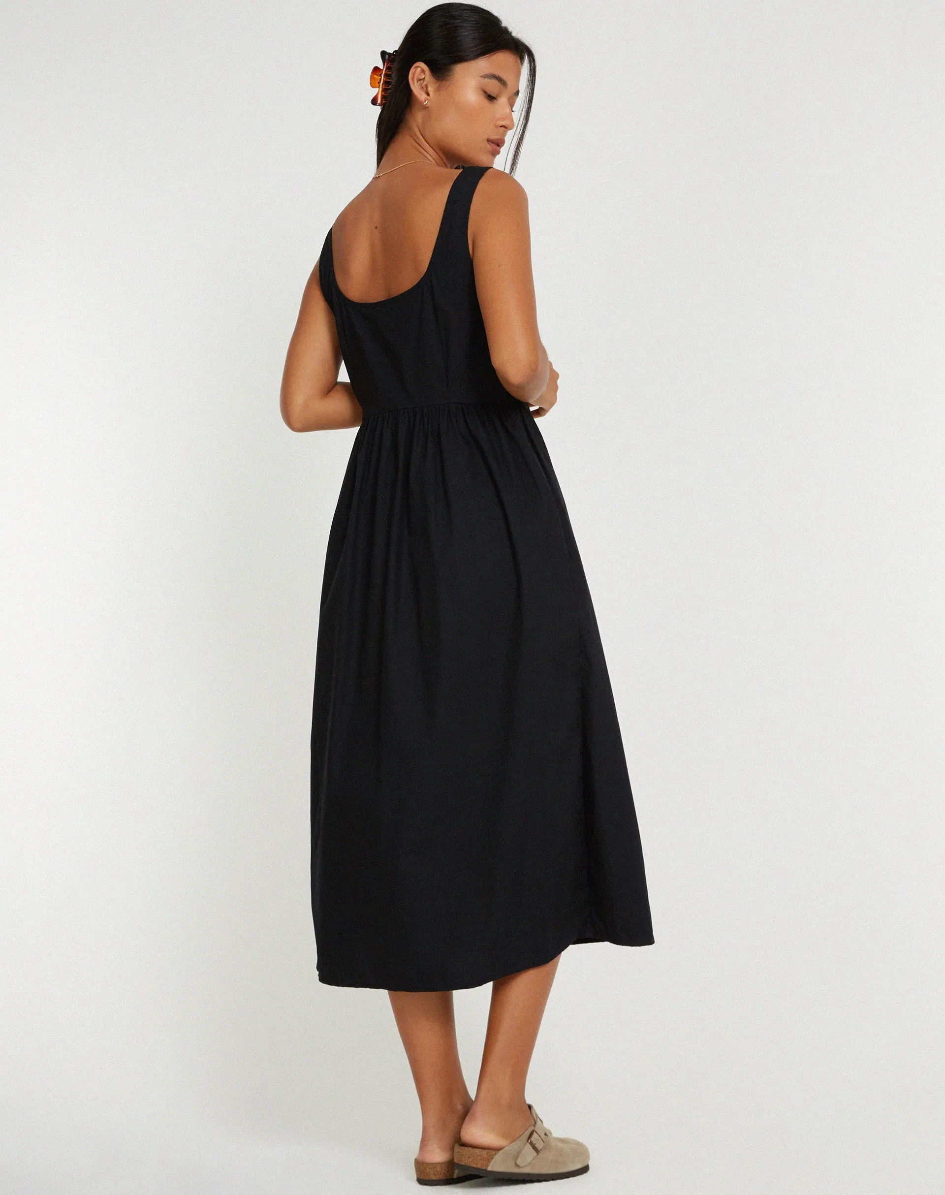 Melrose Midi Dress in Black sold by Motel Rocks product image thumbnail 2