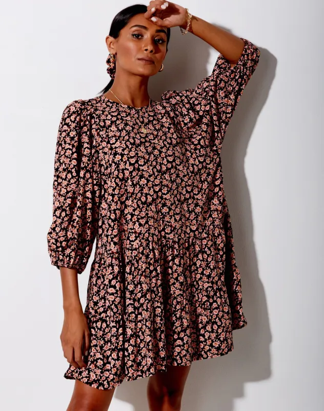 Mareta Tea Dress in Autumn Blossom sold by Motel Rocks