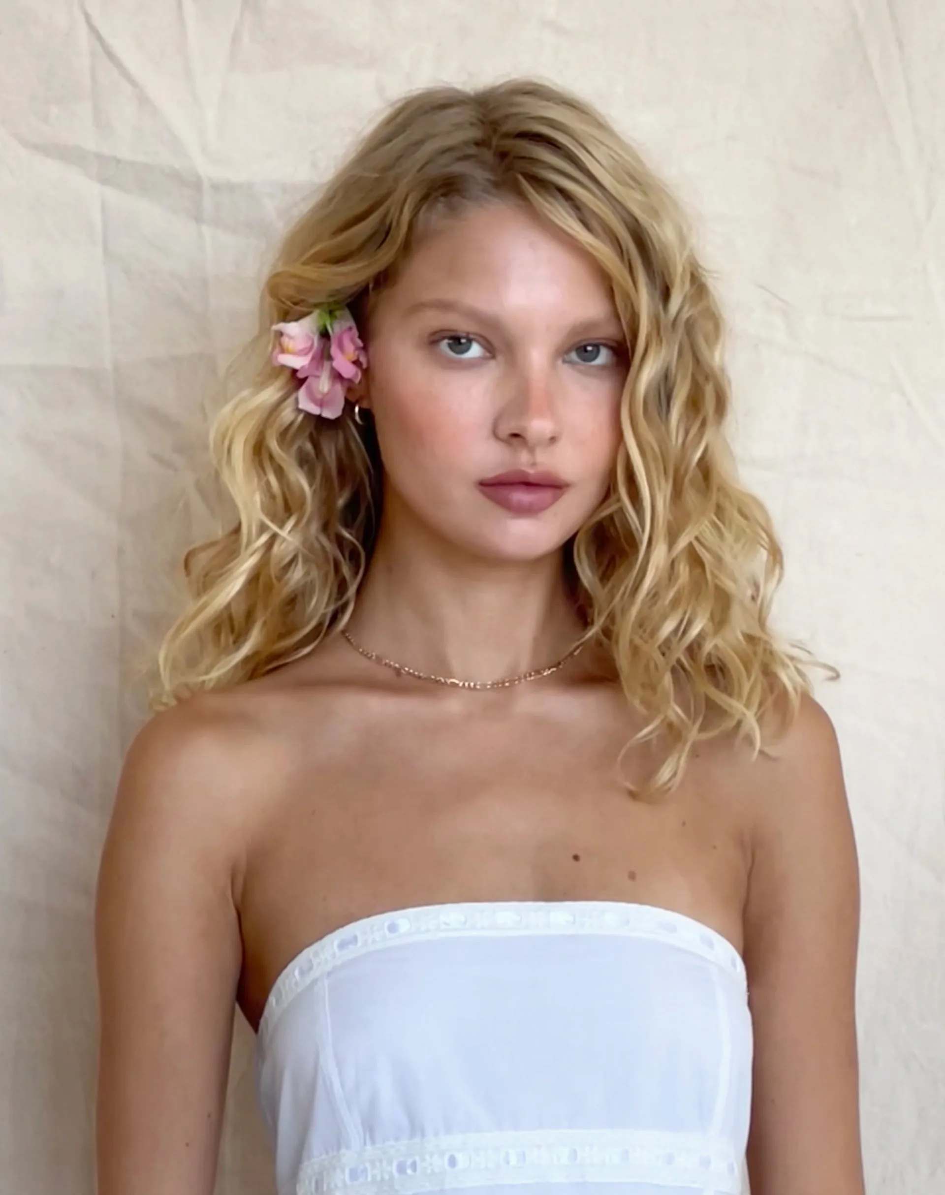 Faelyn Bandeau Mini Dress in Poplin White sold by Motel Rocks product image thumbnail 3