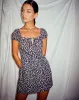 Gaval Mini Dress in Ditsy Rose Black sold by Motel Rocks