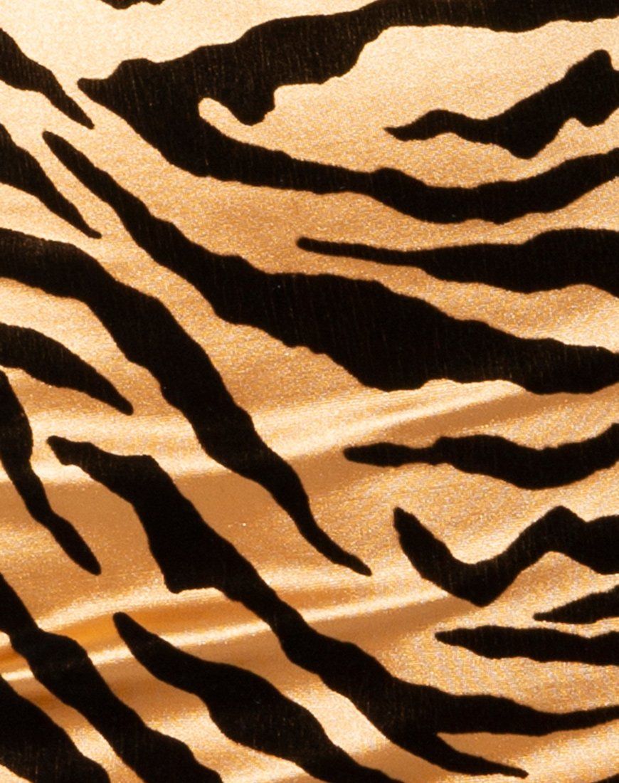 Verso Mini Dress in Tiger Gold sold by Motel Rocks product image thumbnail 5
