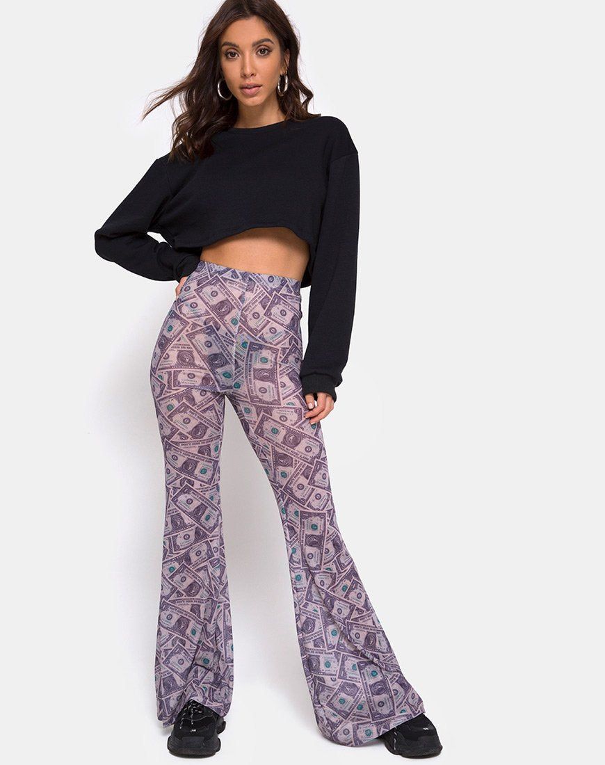 Herlom Trouser in Dollar Bill sold by Motel Rocks