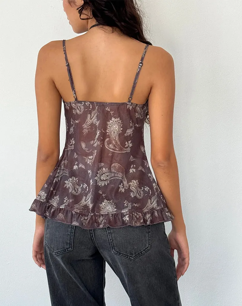 Jaraga Butterfly Top in Tonal Black Paisley sold by Motel Rocks product image thumbnail 4