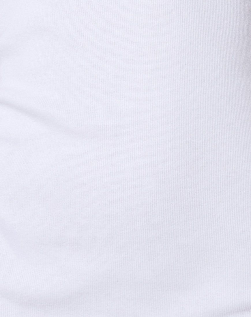 Jeeta Mini Dress in Rib White sold by Motel Rocks product image thumbnail 5