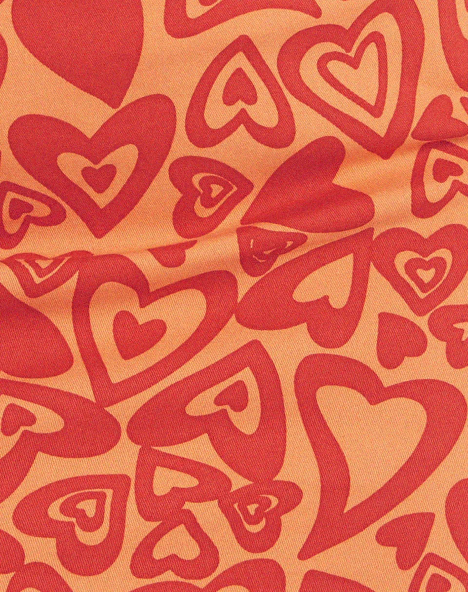 Ima Mini Skirt in Retro Heart Orange sold by Motel Rocks product image thumbnail 5