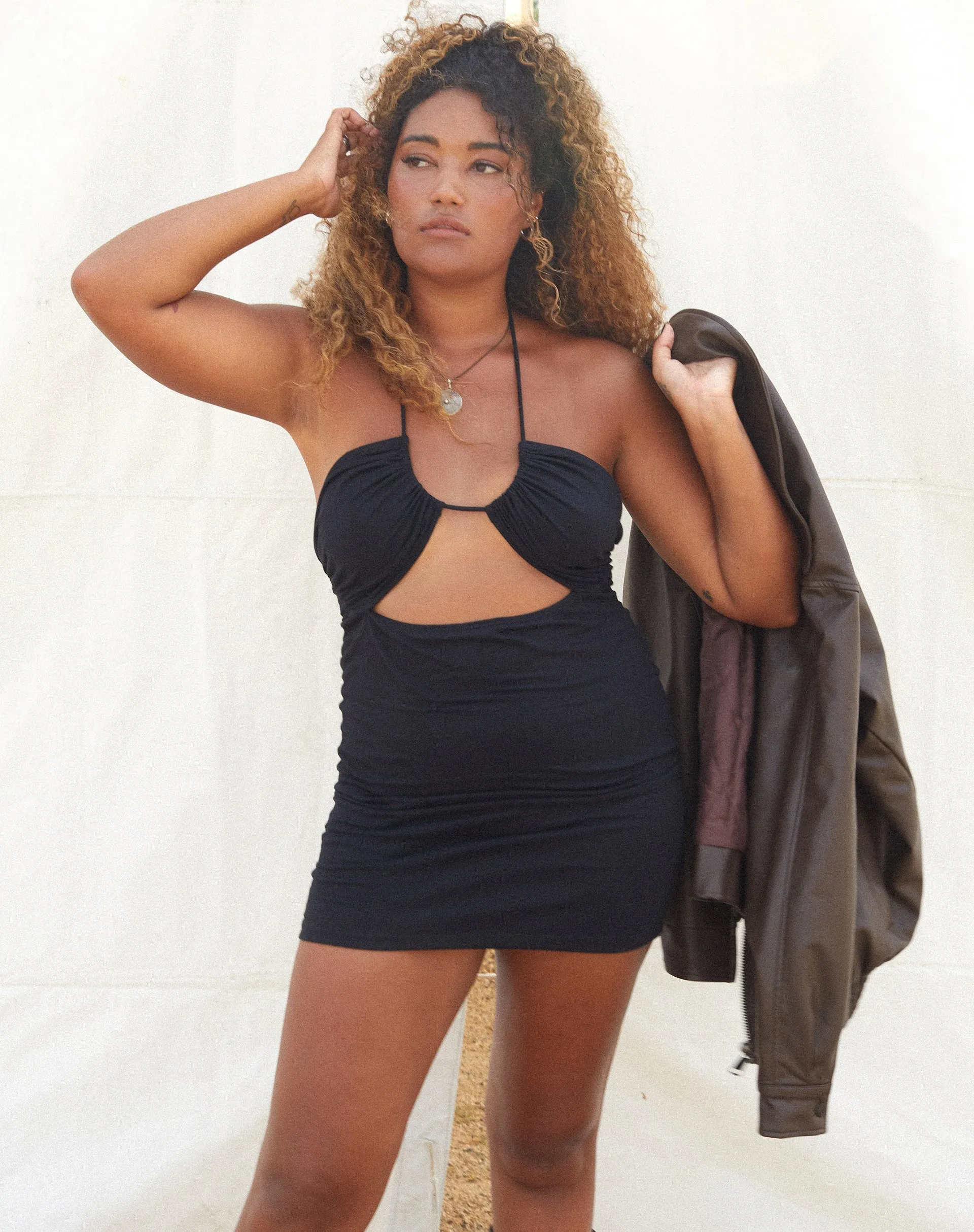 Nash Mini Dress in Black sold by Motel Rocks