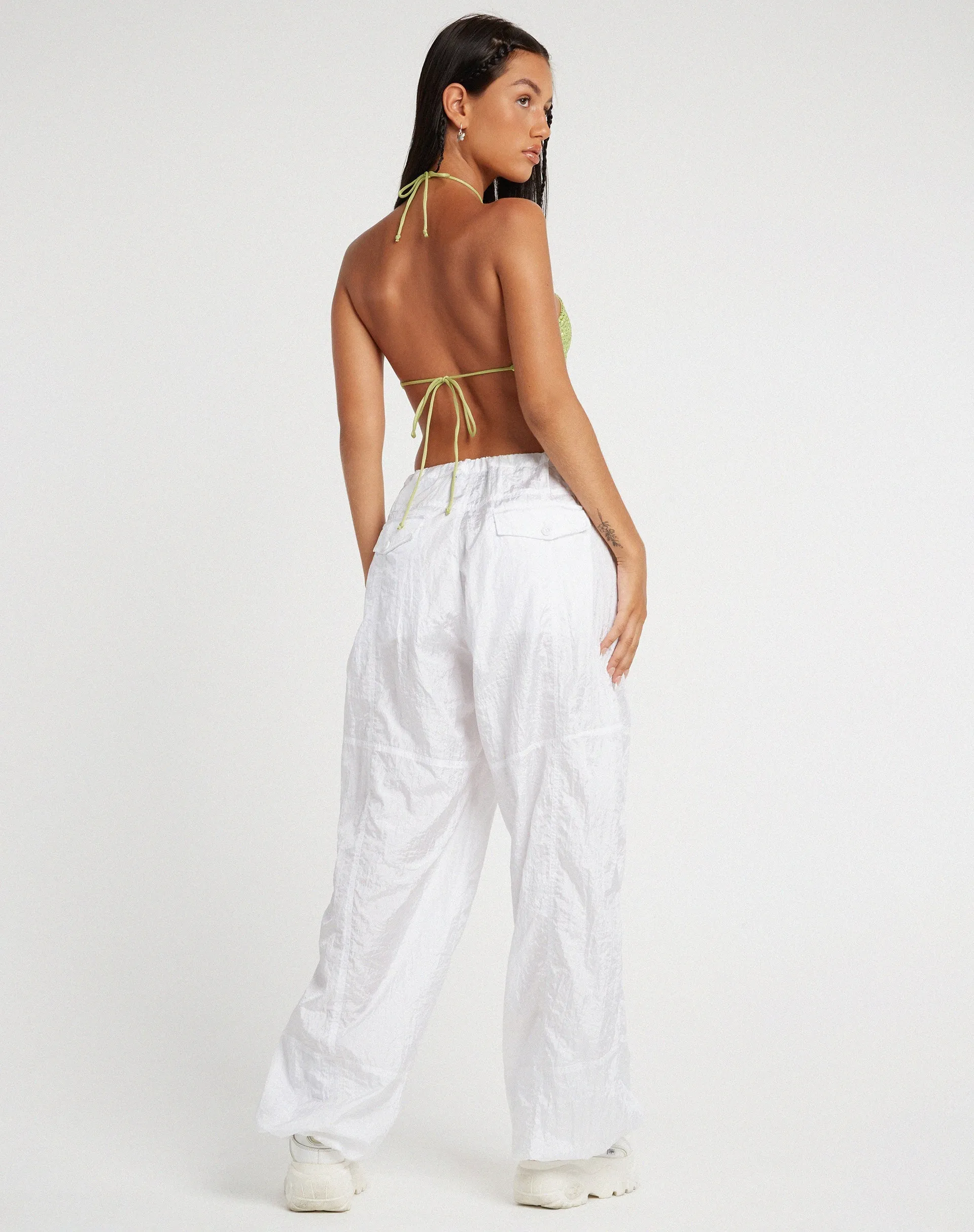 Tinimi Crop Top in Drape Sequin Lime Green sold by Motel Rocks product image thumbnail 5