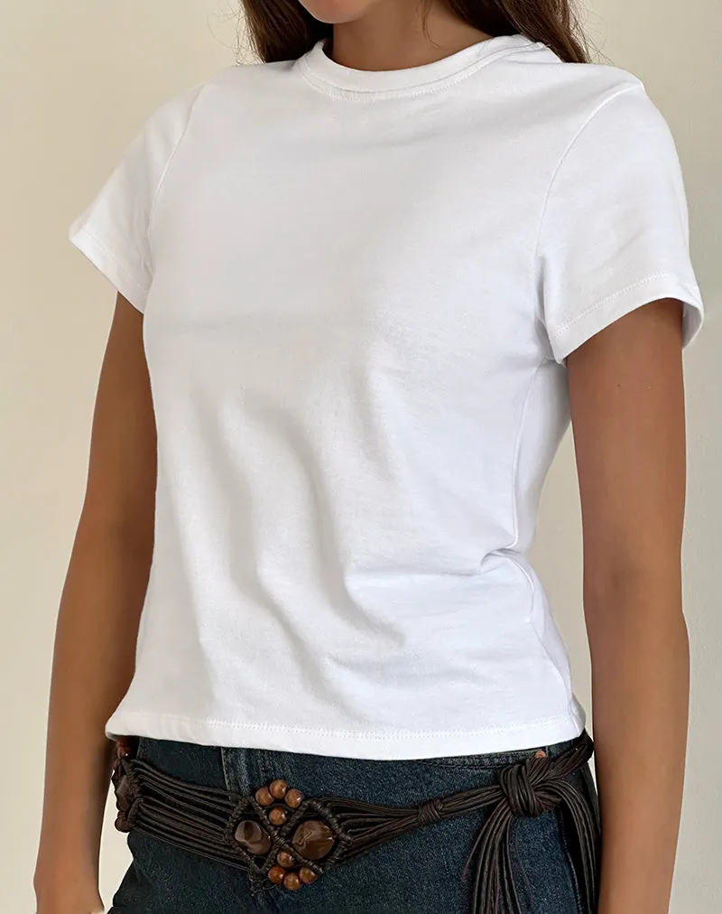 Sakha Boxy Top in Plain White sold by Motel Rocks product image thumbnail 2