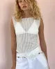 Etta Knitted Vest Top In Ivory sold by Motel Rocks