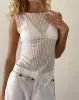 Etta Knitted Vest Top In Ivory sold by Motel Rocks