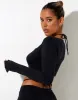 Rana Crop Top in Black sold by Motel Rocks