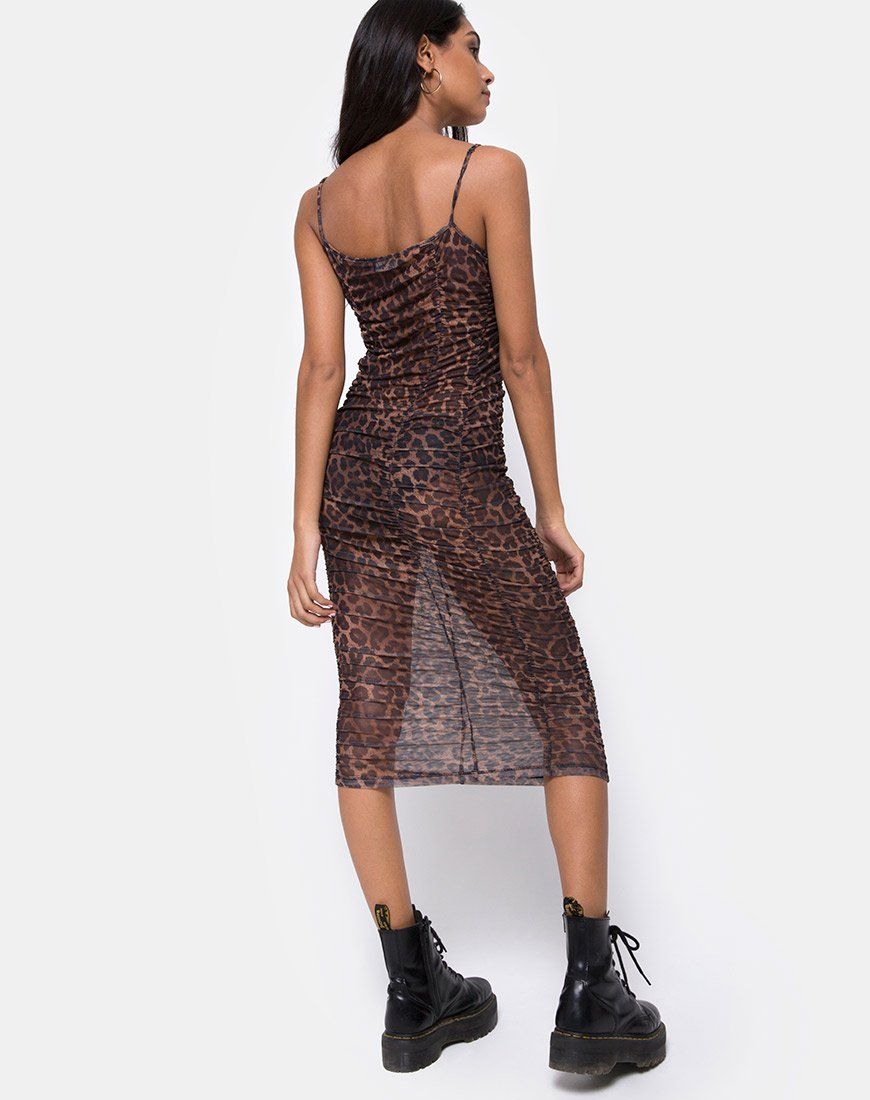 Mauna Dress in Leopard Mesh sold by Motel Rocks product image thumbnail 2