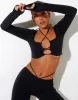 Rana Crop Top in Black sold by Motel Rocks