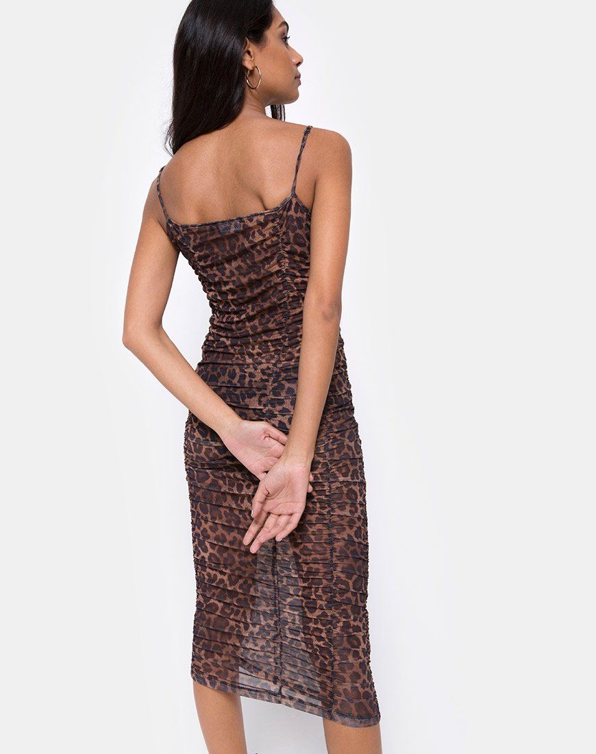 Mauna Dress in Leopard Mesh sold by Motel Rocks product image thumbnail 4