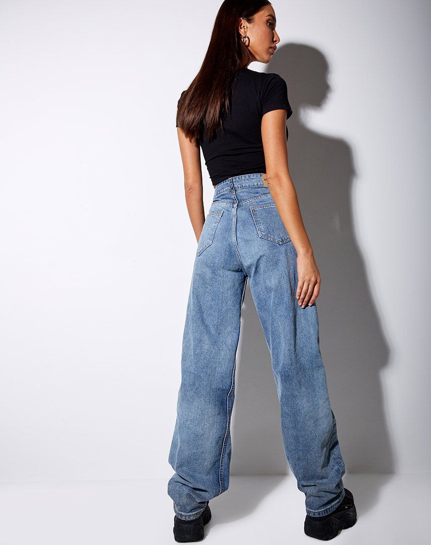 Tiney Crop Tee in Black 'Gemini' Diamante sold by Motel Rocks product image thumbnail 4