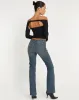Malin Eloa Shrug Top in Black sold by Motel Rocks