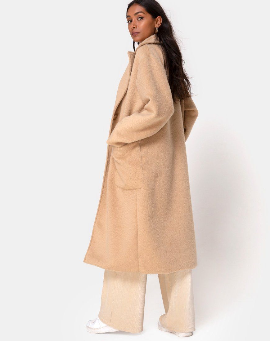 Duster Coat in Woven Tan sold by Motel Rocks product image thumbnail 5