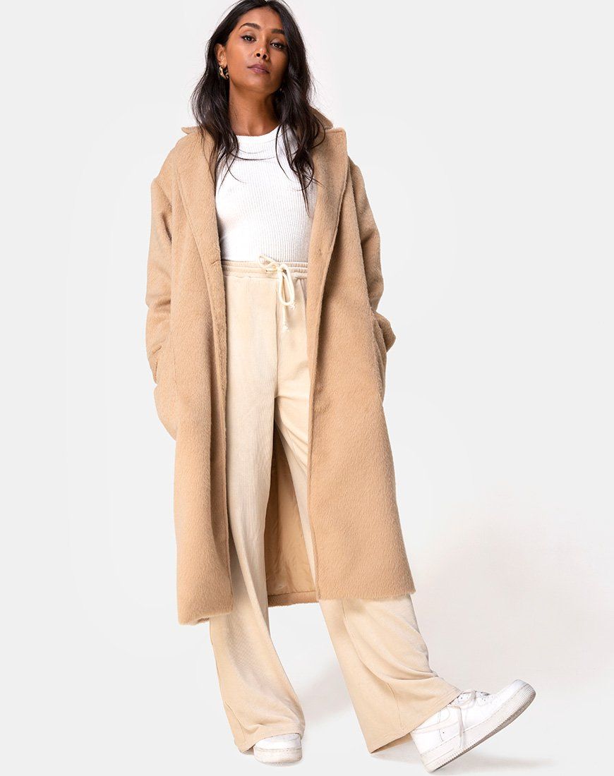 Duster Coat in Woven Tan sold by Motel Rocks product image thumbnail 3