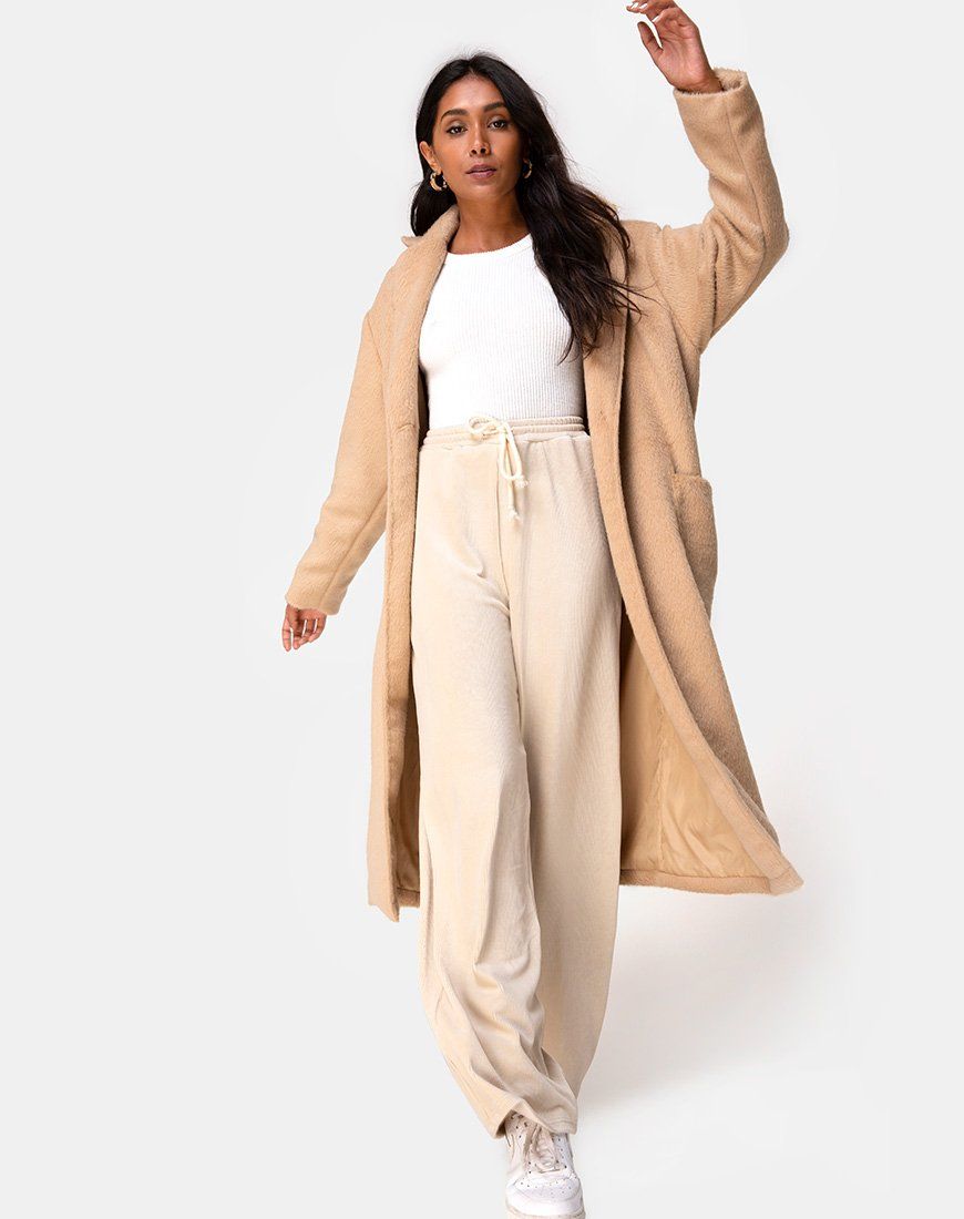 Duster Coat in Woven Tan sold by Motel Rocks product image thumbnail 4
