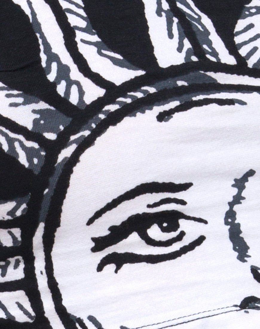 Fonda Crop Top in Sun Moon and Star Placement sold by Motel Rocks product image thumbnail 5