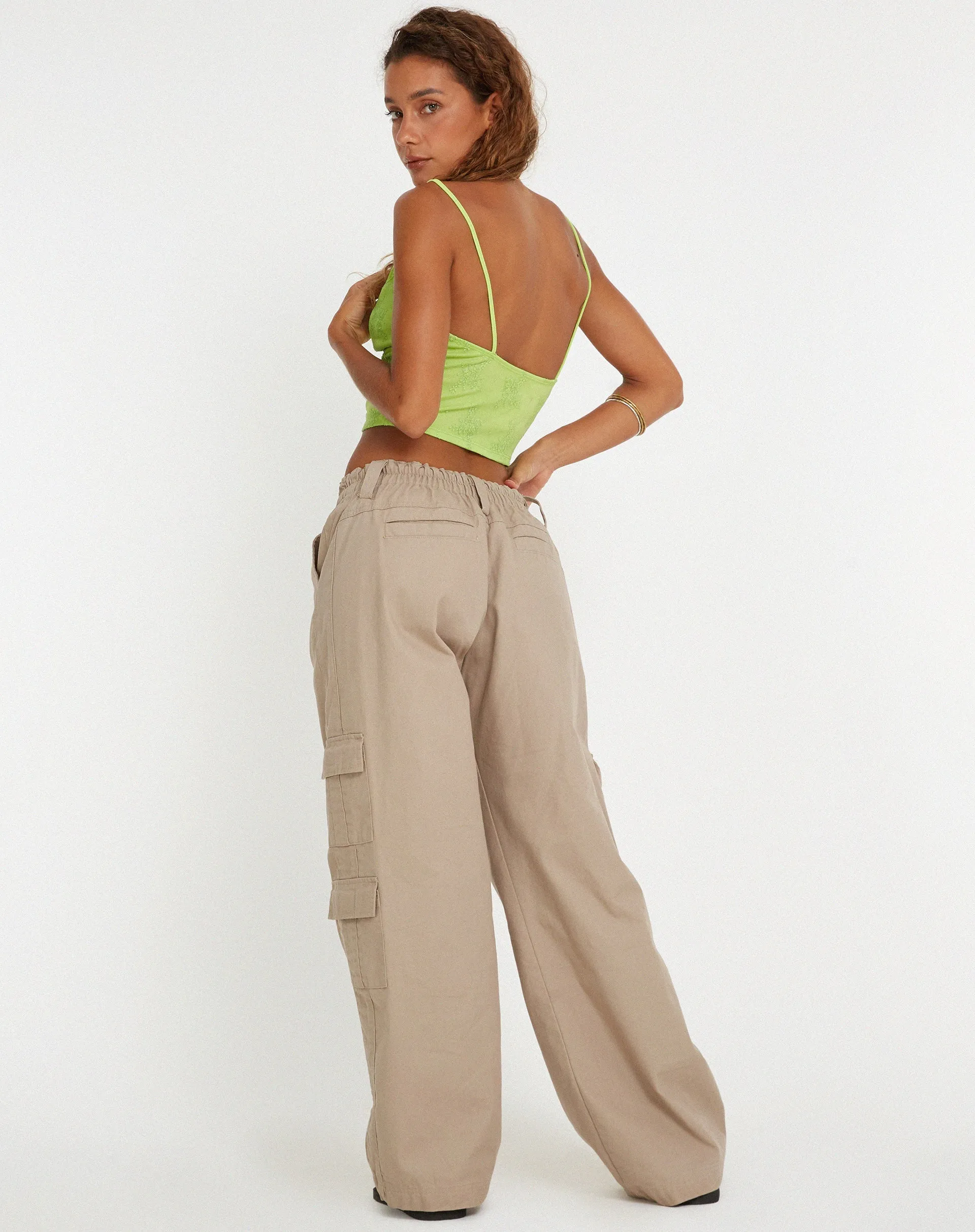 Yecaca Crop Top in Lace Lime sold by Motel Rocks product image thumbnail 4