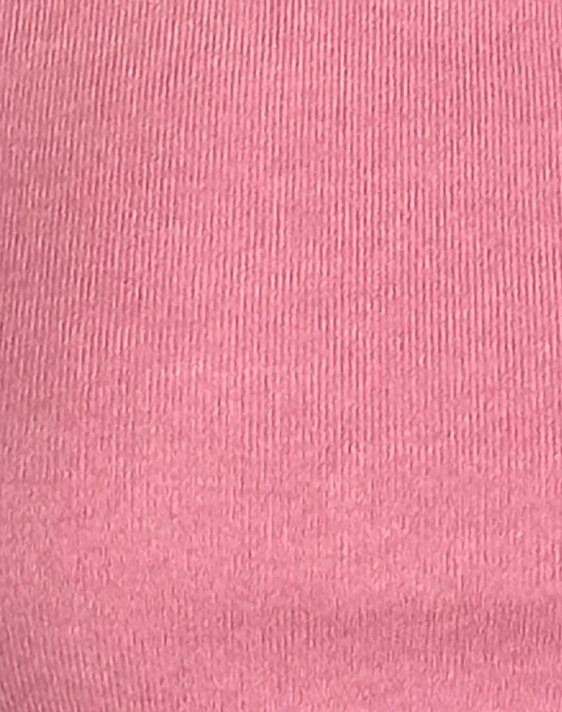 Thalassa Off the Shoulder Top in Dusky Pink Sheer Knit sold by Motel Rocks product image thumbnail 5