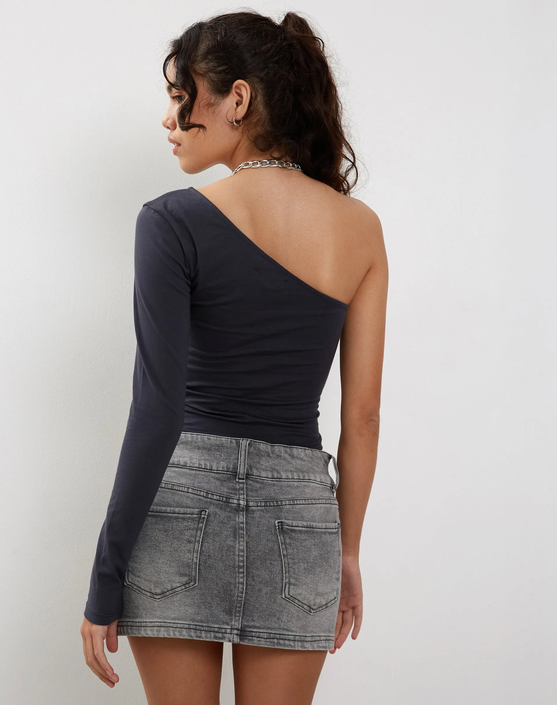 Bayge One Shoulder Top in Ocean Storm sold by Motel Rocks product image thumbnail 3