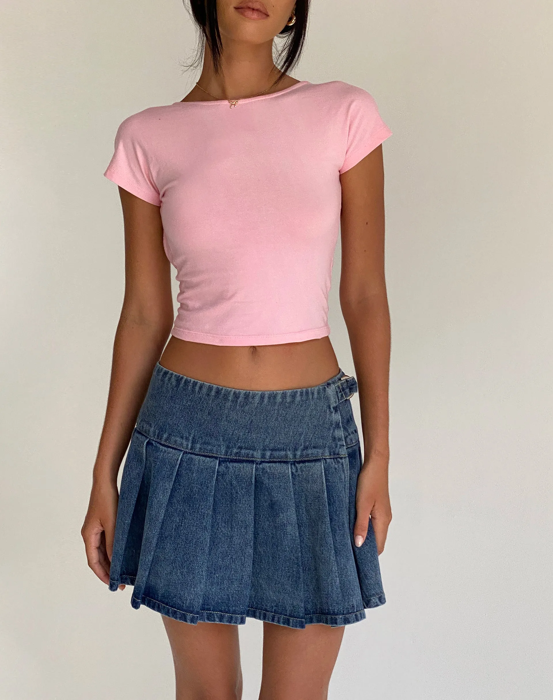 Xiwang Crop Top in Ballet Pink sold by Motel Rocks product image thumbnail 2
