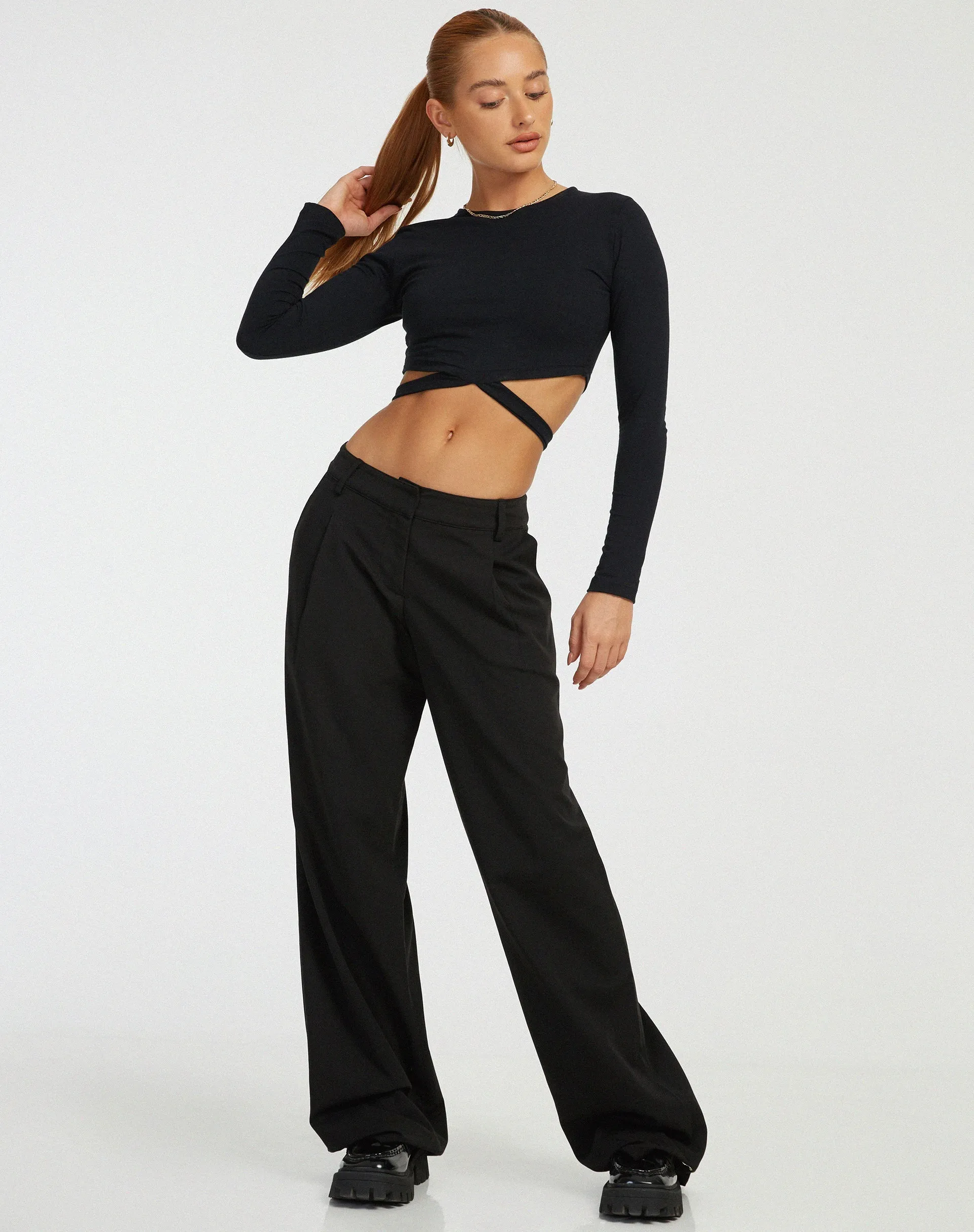 Seojun Crop Top in Black sold by Motel Rocks product image thumbnail 5