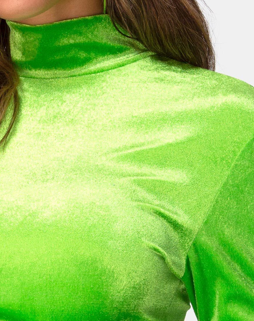 Lara Crop top in Velvet Lime sold by Motel Rocks product image thumbnail 5