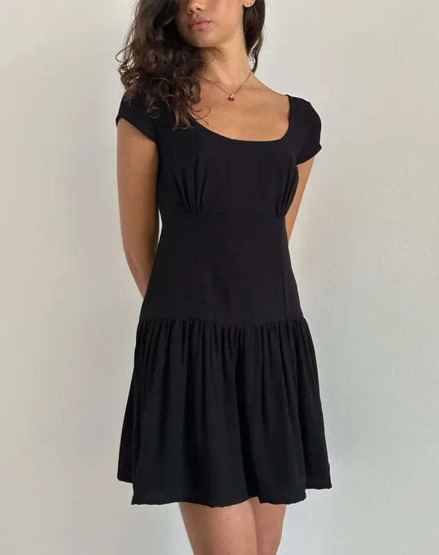 Ohayo Mini Dress in Black sold by Motel Rocks