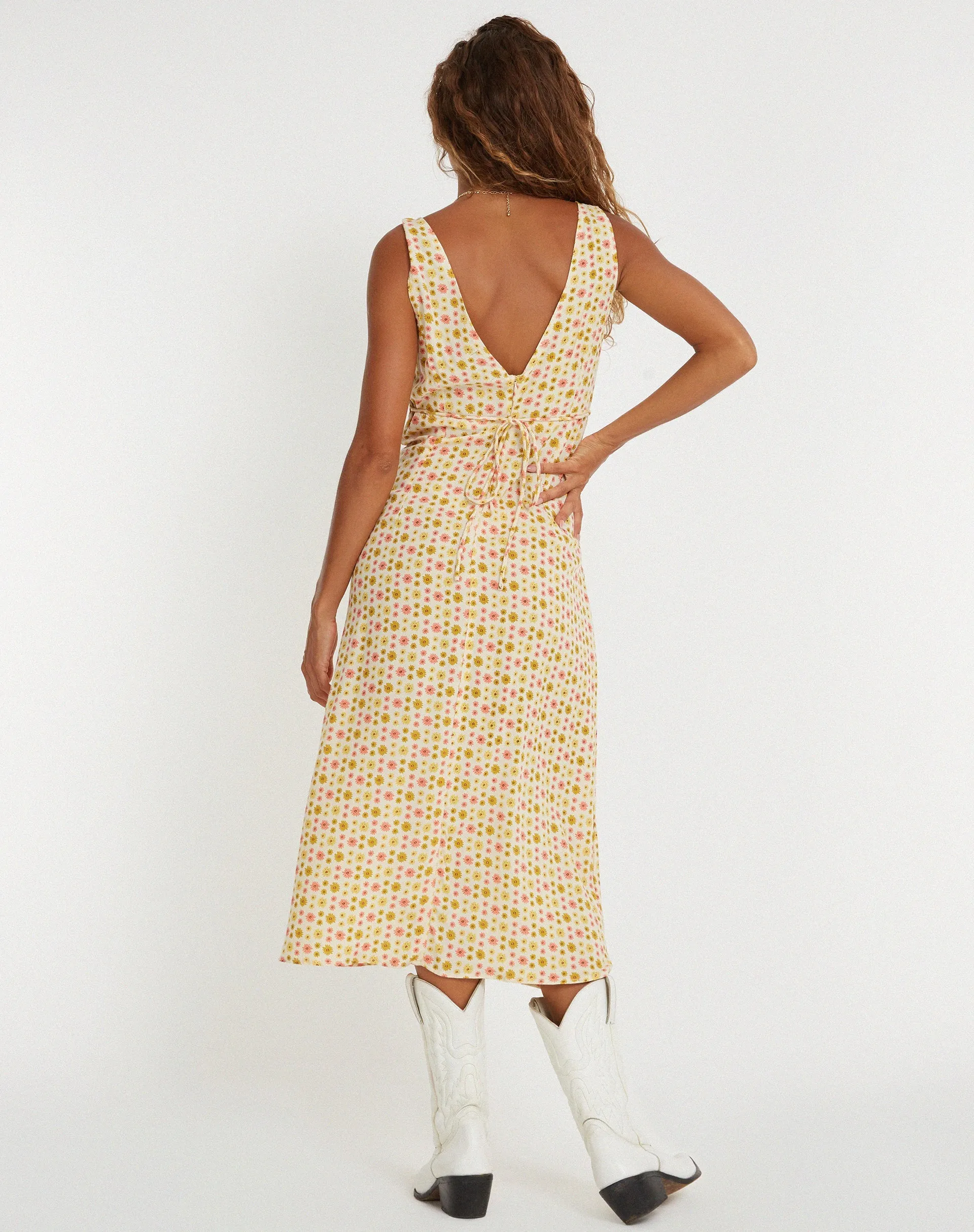 Lisheva Midi Dress in Daisy Chain Cream sold by Motel Rocks product image thumbnail 4