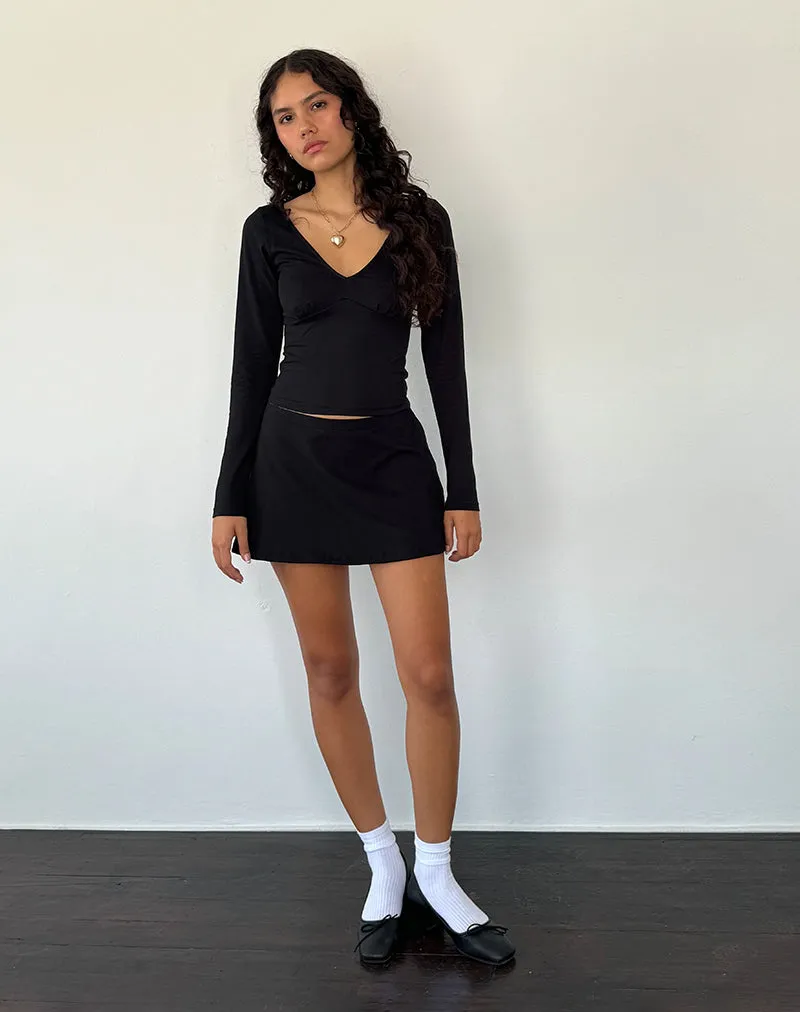 Sisil Long Sleeve Top in Black sold by Motel Rocks product image thumbnail 4