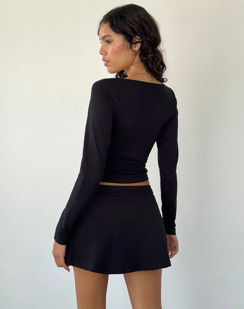 Sisil Long Sleeve Top in Black sold by Motel Rocks product image thumbnail 5