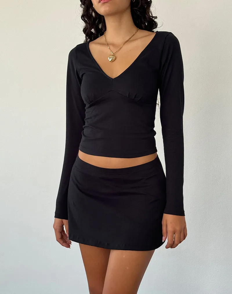 Sisil Long Sleeve Top in Black sold by Motel Rocks product image thumbnail 3
