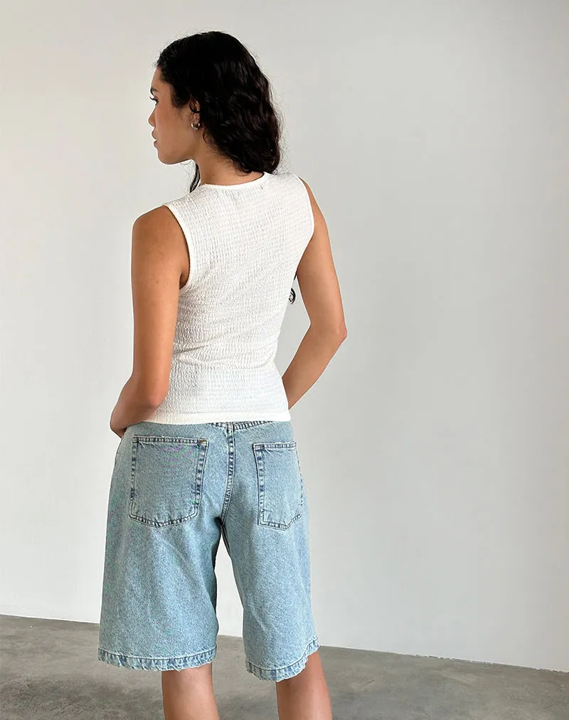 Mohala Top in Crinkle Ivory sold by Motel Rocks product image thumbnail 4