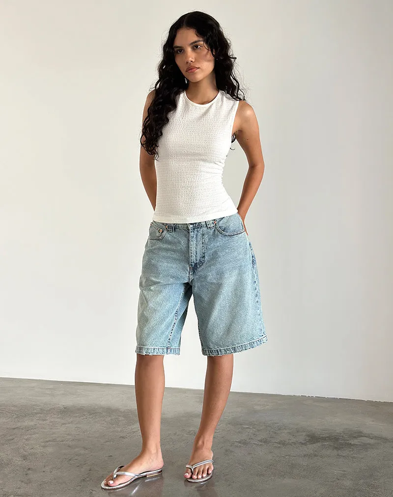 Mohala Top in Crinkle Ivory sold by Motel Rocks product image thumbnail 2