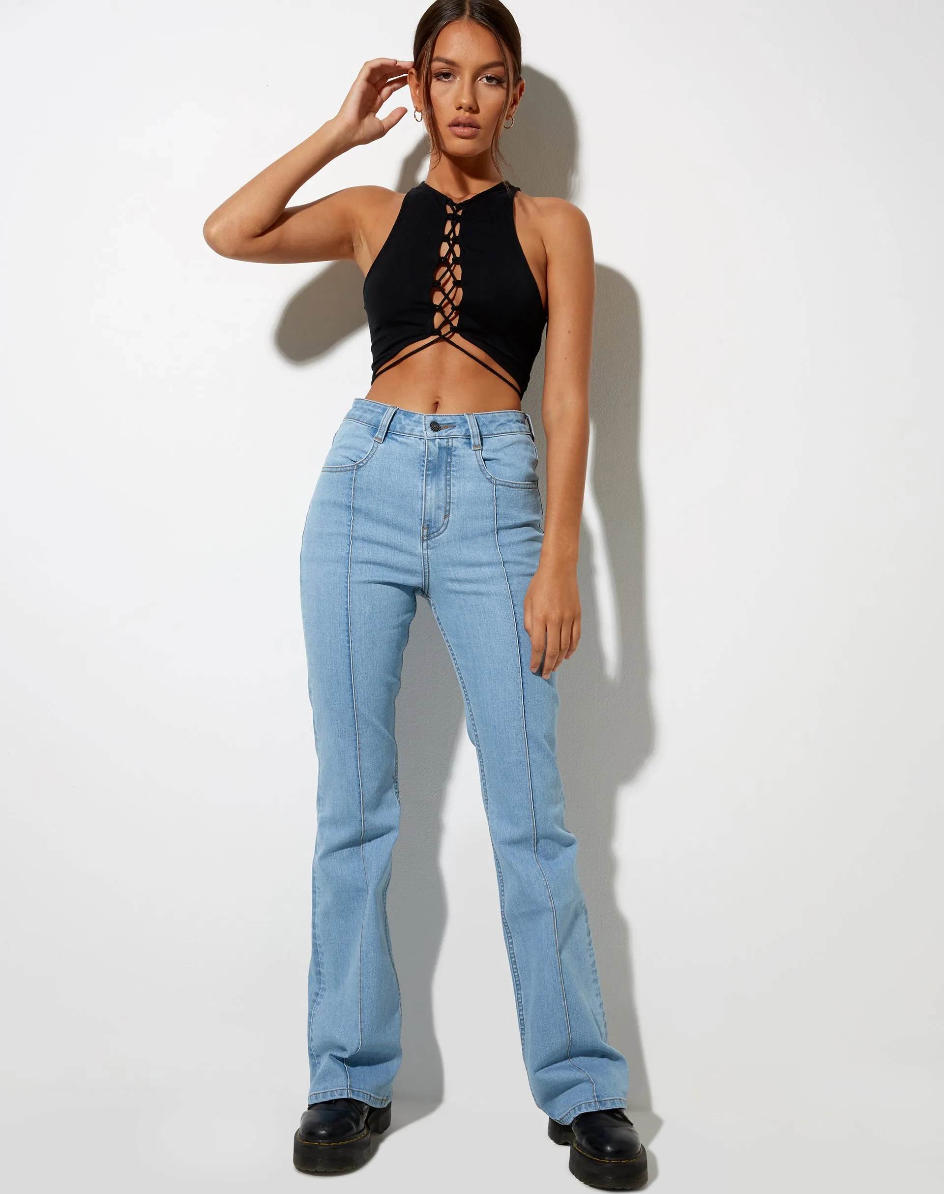 Giwta Crop Top in Black sold by Motel Rocks product image thumbnail 5