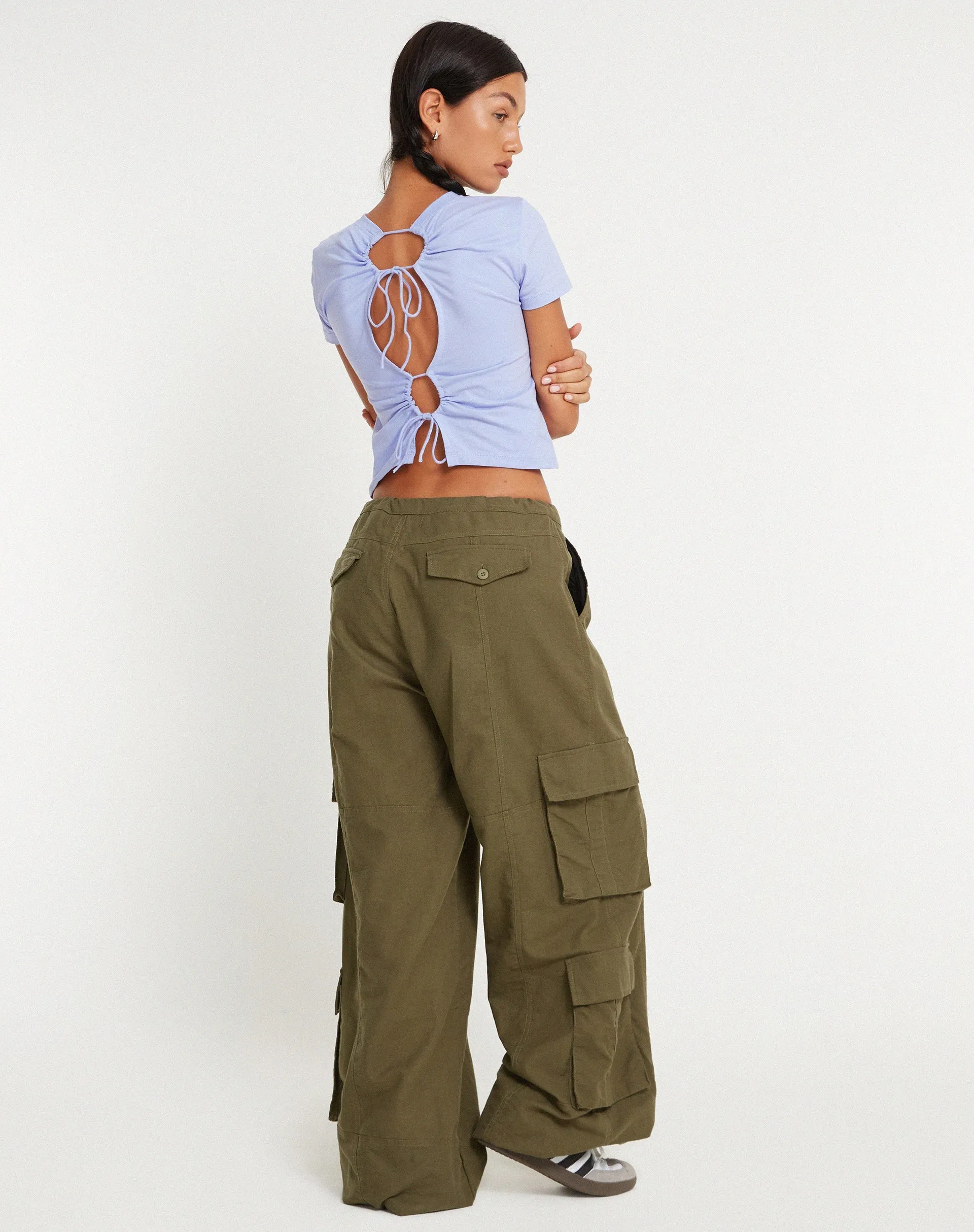 Surtie Crop Top in Pastel Lilac sold by Motel Rocks product image thumbnail 5