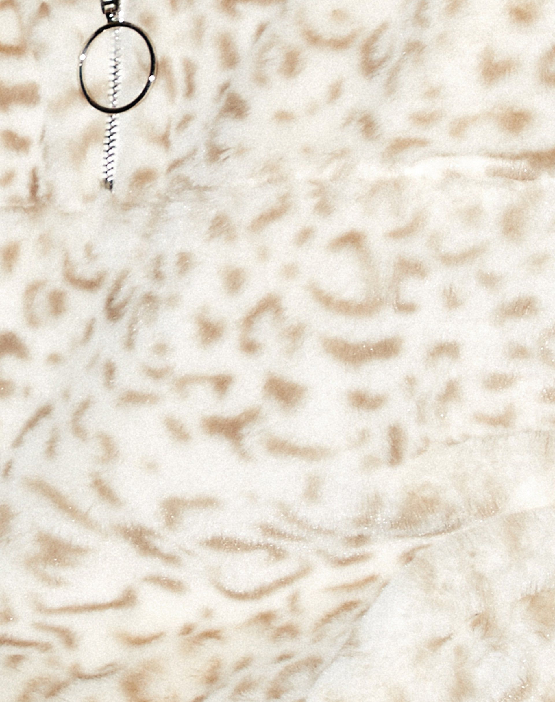 Nero Ring Pull Jacket in Animal White and Cream sold by Motel Rocks