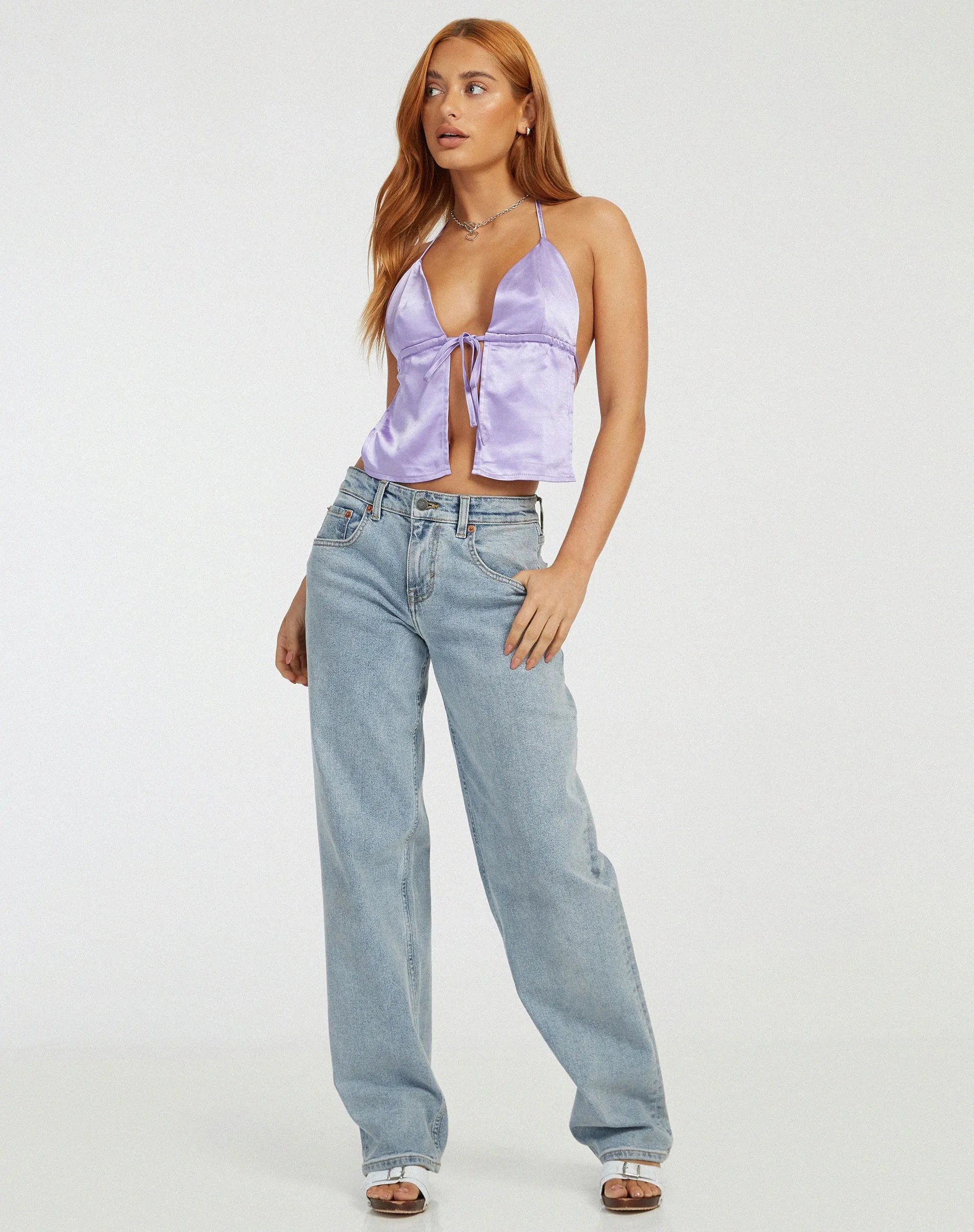 Arula Cami Top in Satin Lilac sold by Motel Rocks product image thumbnail 3