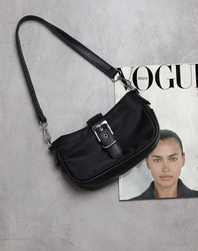 Natalie Shoulder Bag in Black sold by Motel Rocks