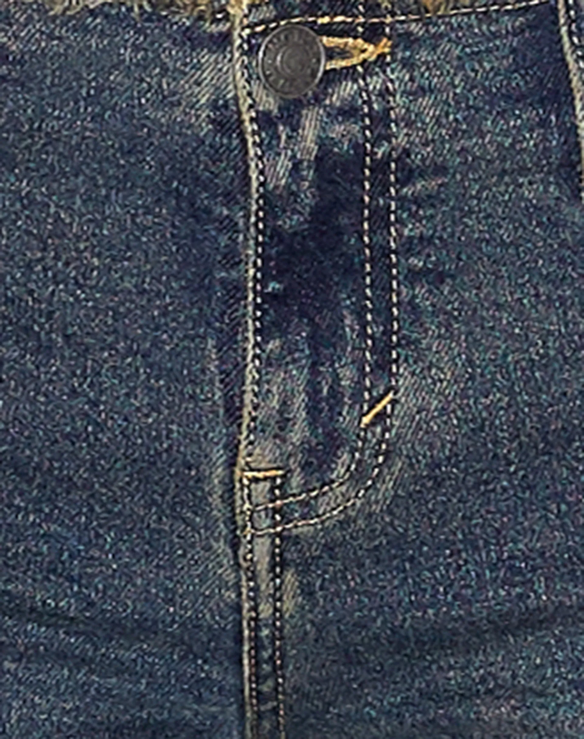 Frayed Low Rise Jeans in Brown and Blue Acid sold by Motel Rocks product image thumbnail 5