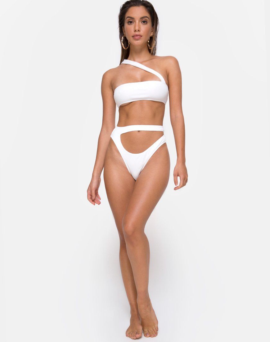 Bound Bikini Bottom in White sold by Motel Rocks product image thumbnail 3